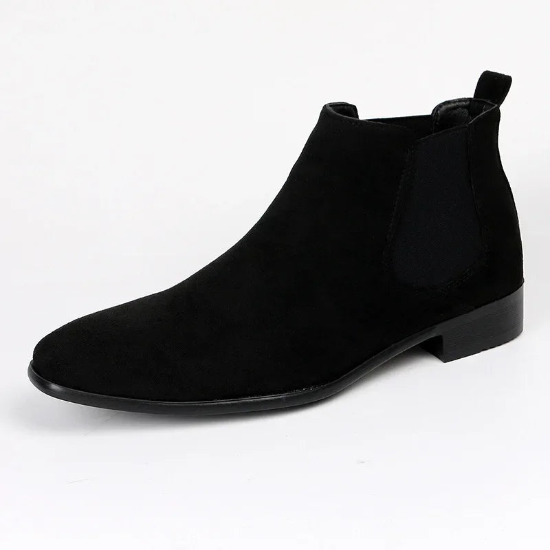 Men’s Classic Suede Mid Ankle Chelsea Boots