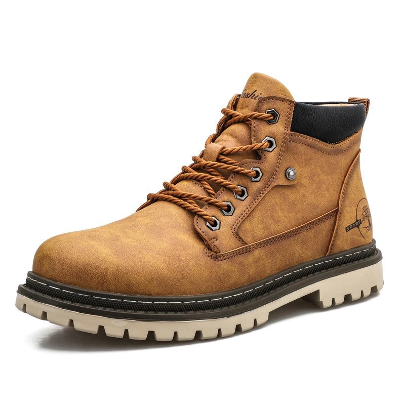 Casual Lace-Up Boots Brown
