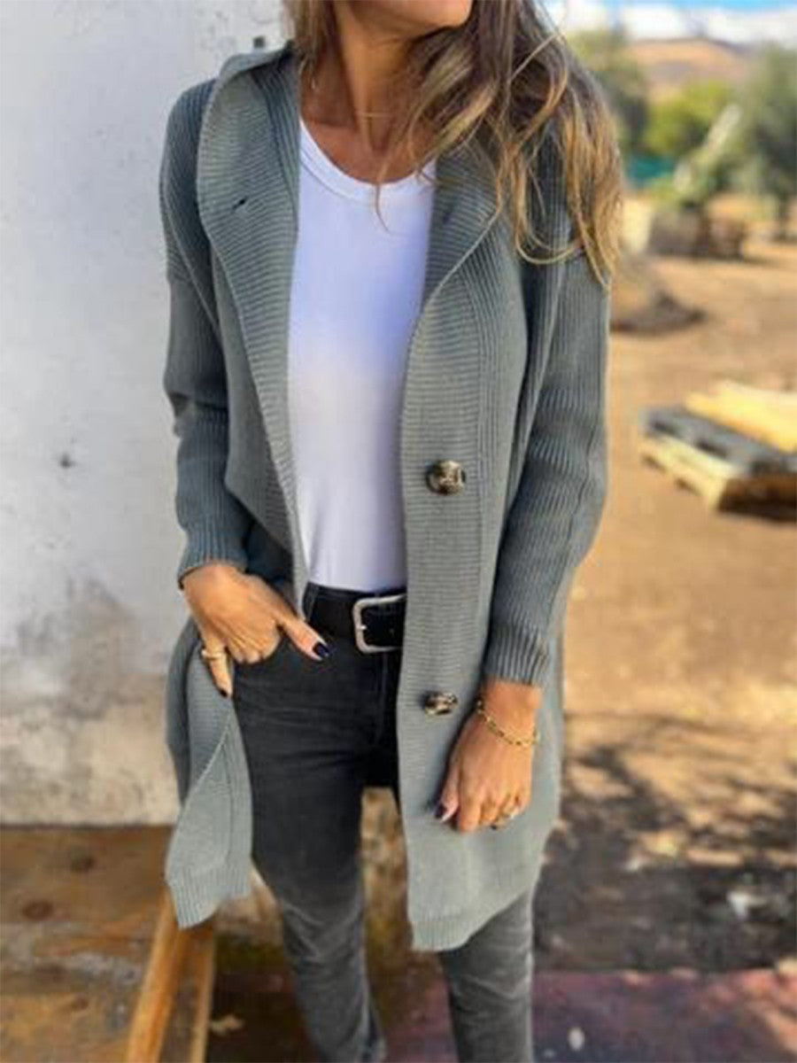 Women's Cozy Oversized Hooded Cardigan