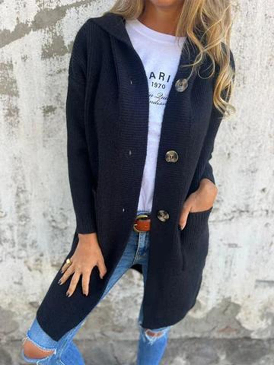Women's Cozy Oversized Hooded Cardigan
