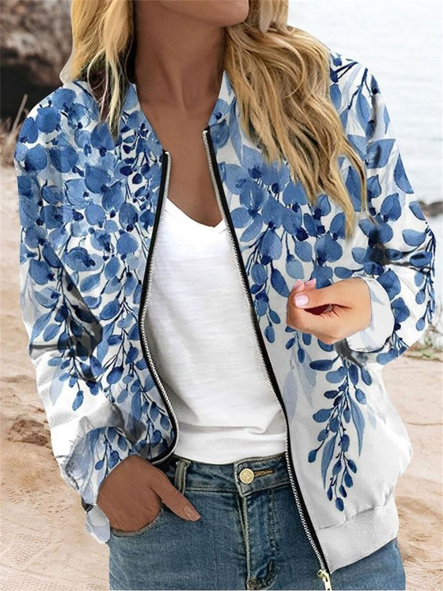 Pretty Flower Women's Bomber Jacket - BritishElegance
