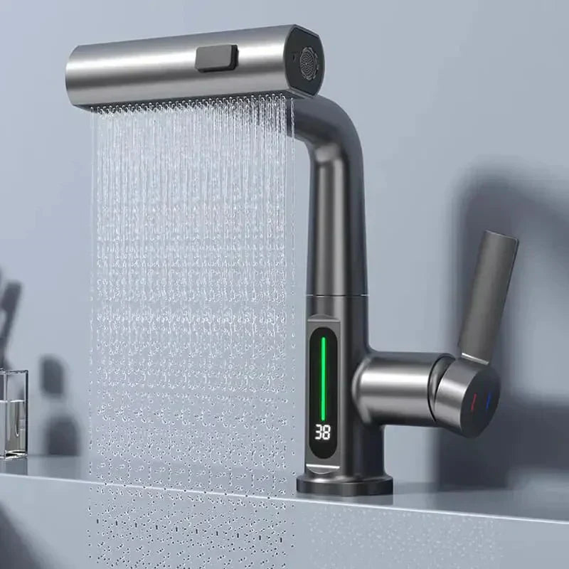 Modern Waterfall Bathroom Faucet - BritishElegance