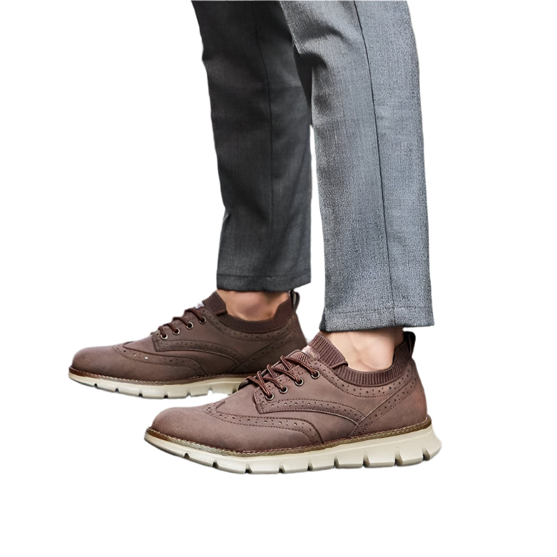 Classic Mens Brogue Style Sneakers - BritishElegance