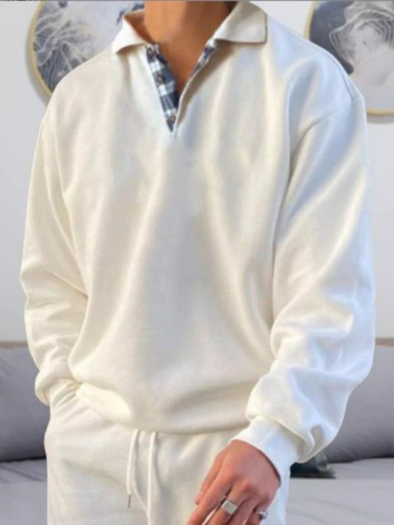 Big Size Mens Classic Long Sleeve Polo Shirt - BritishElegance