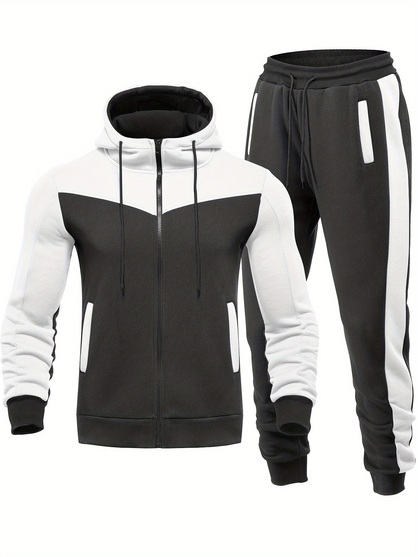 Relaxed Fit Mens Sport Tracksuit with Jacket and Trousers