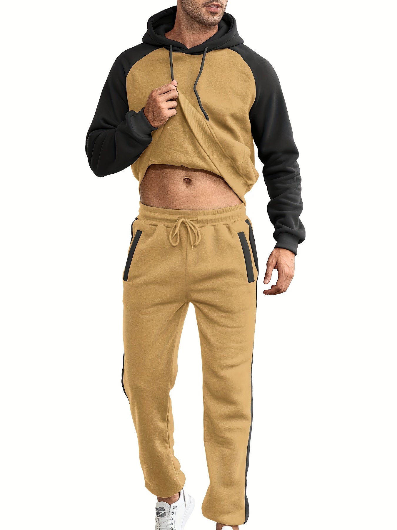 Comfortable Mens Sport Tracksuit with Hoodie and Pants
