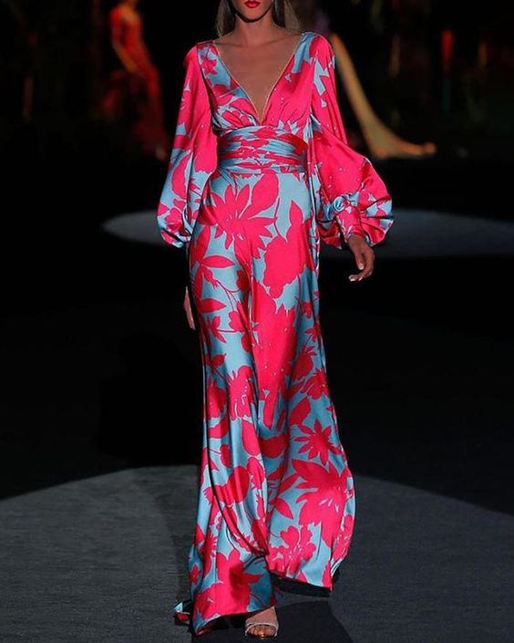 Beautiful Floral Long Maxi Dress for Women