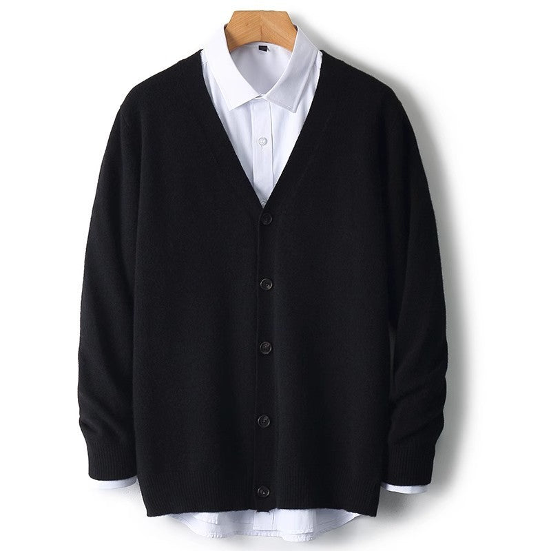 Classic Men's Button Front Sweater Cardigan