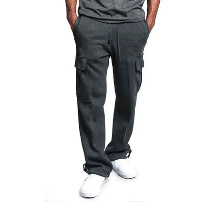 Ultra-comfortable men's cargo jogging trousers made from fleece