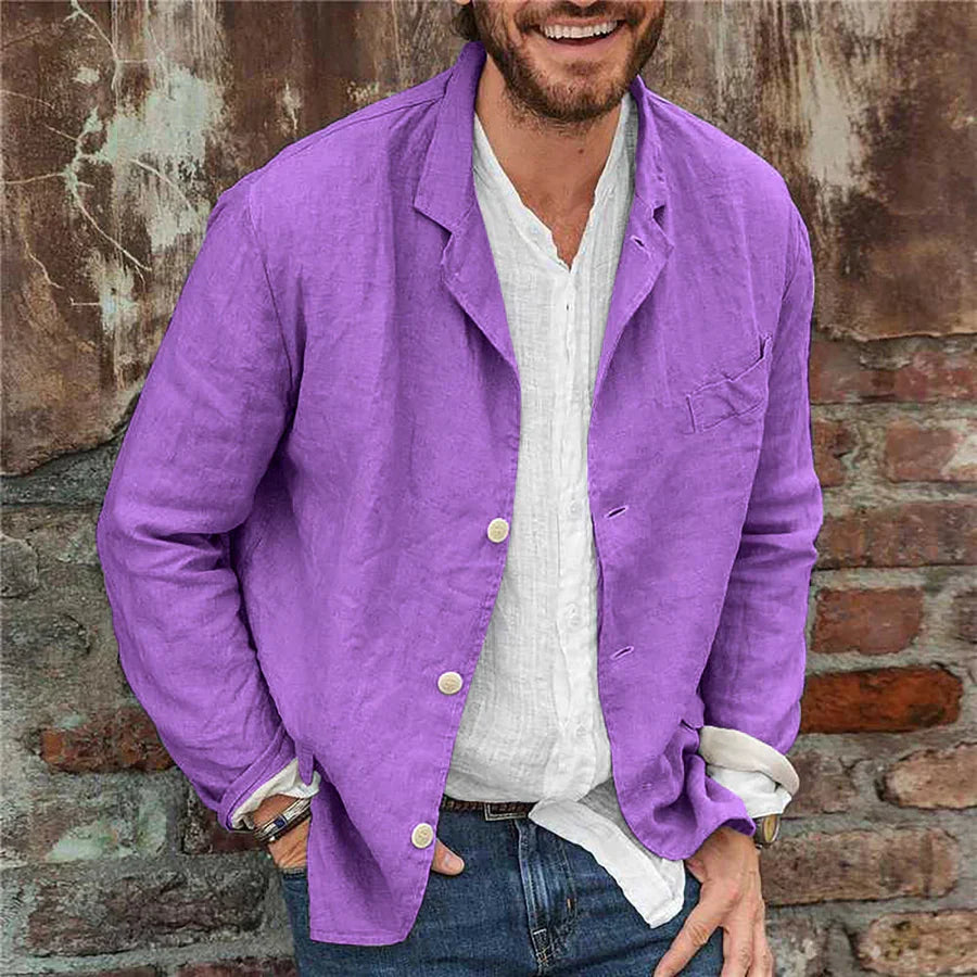 Cotton and Linen Dino Casual Jacket
