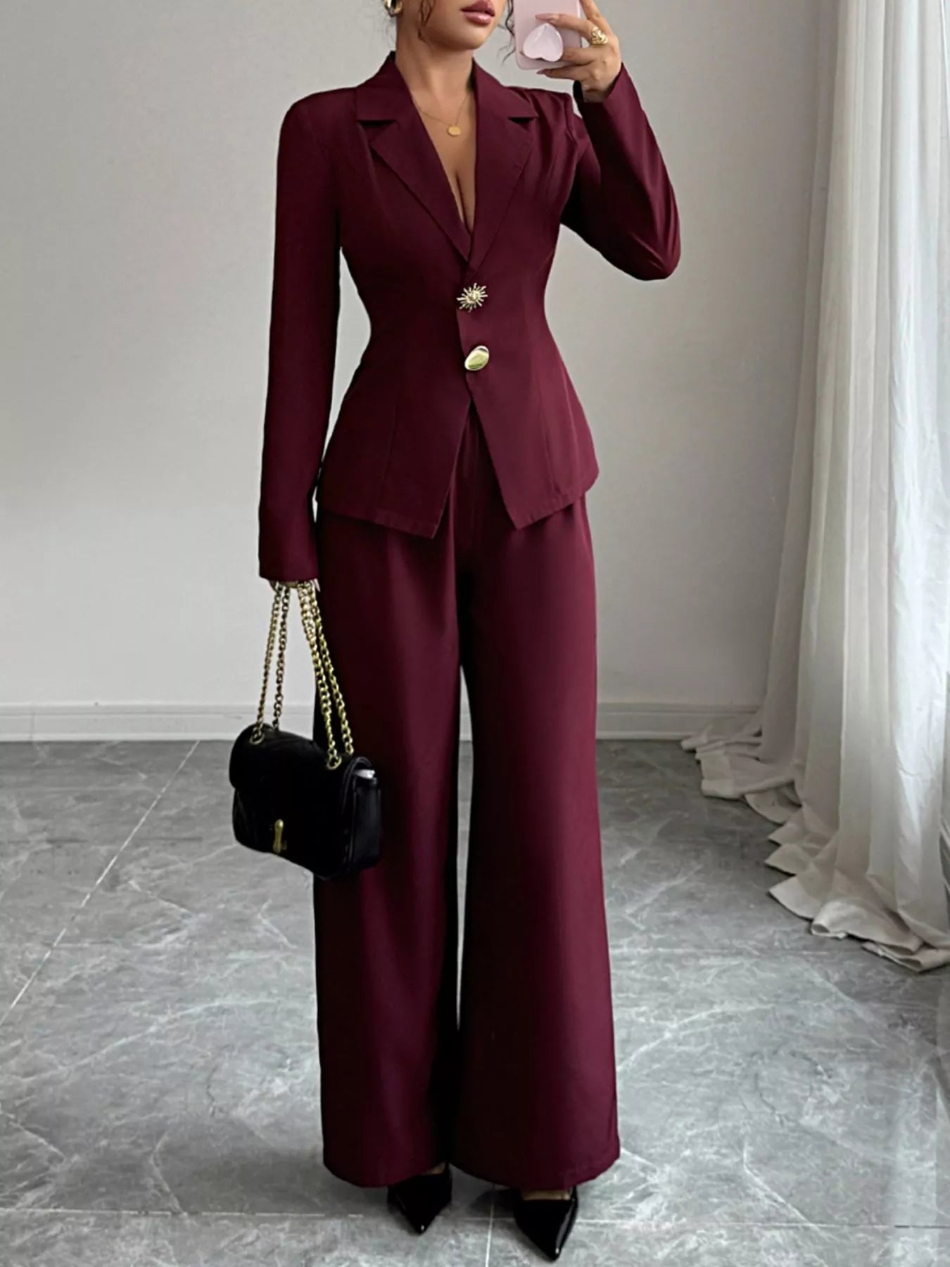 Classic Fit Blazer and Trousers 2 Piece Suit Set - BritishElegance