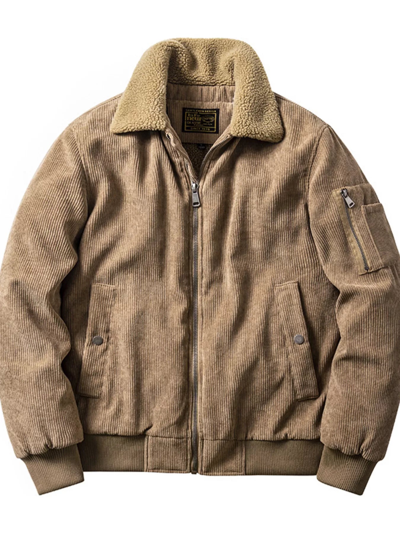 Big and Tall Fuzzy Corduroy Jacket