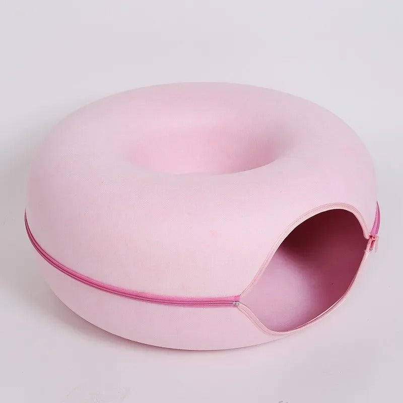 Comfy Feline Hideaway Tunnel Bed for Cats