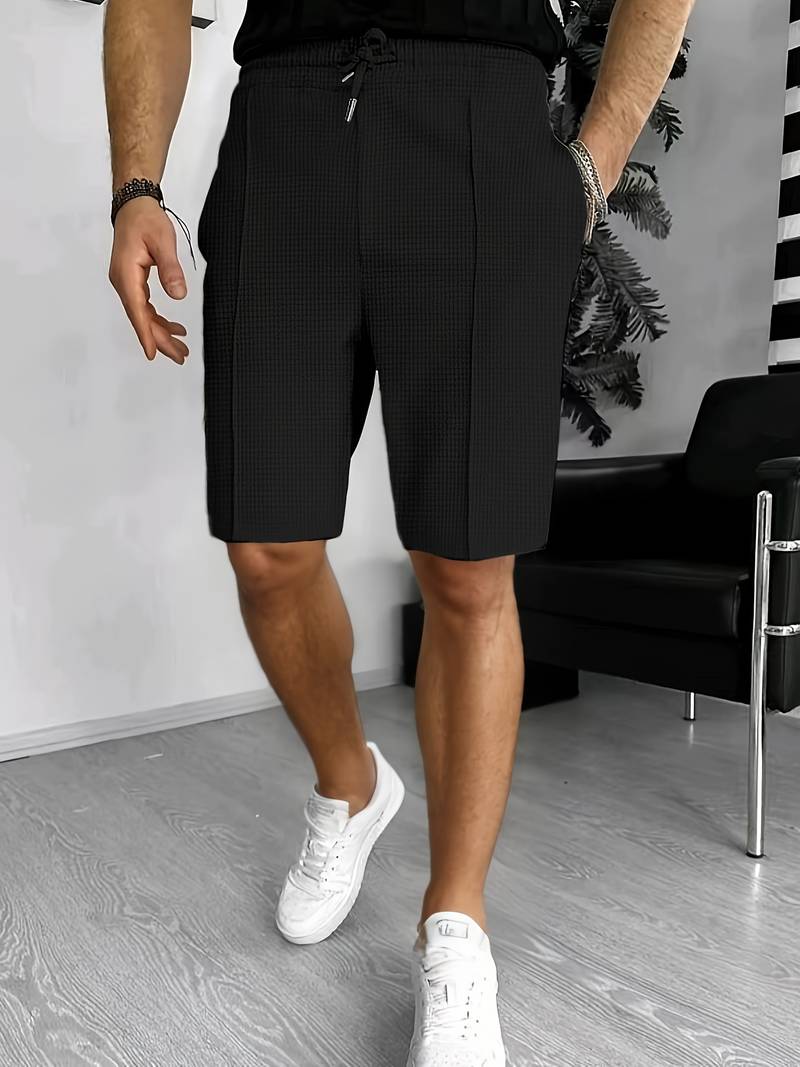 Drawstring Samuel waffle knit shorts, two pockets