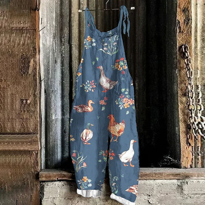 Summer Floral Print Women's Jumpsuit