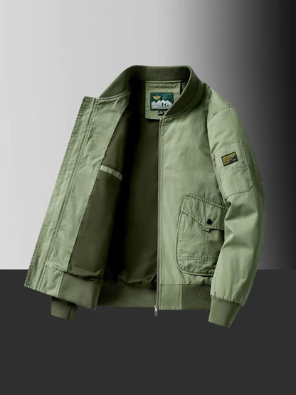 Big and Tall Zipper Bomber Jacket