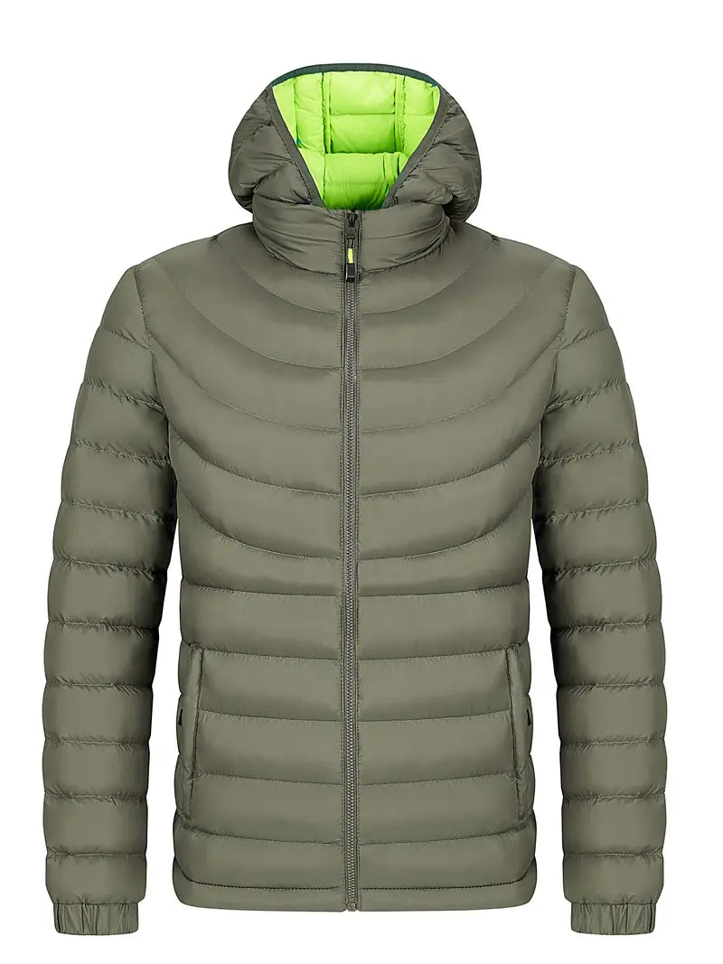 Men's lined autumn/winter jacket with stand-up collar – Tom