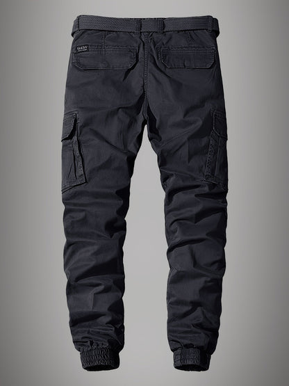 Premium Men’s Cargo Joggers – Embroidered Design with Multiple Pockets