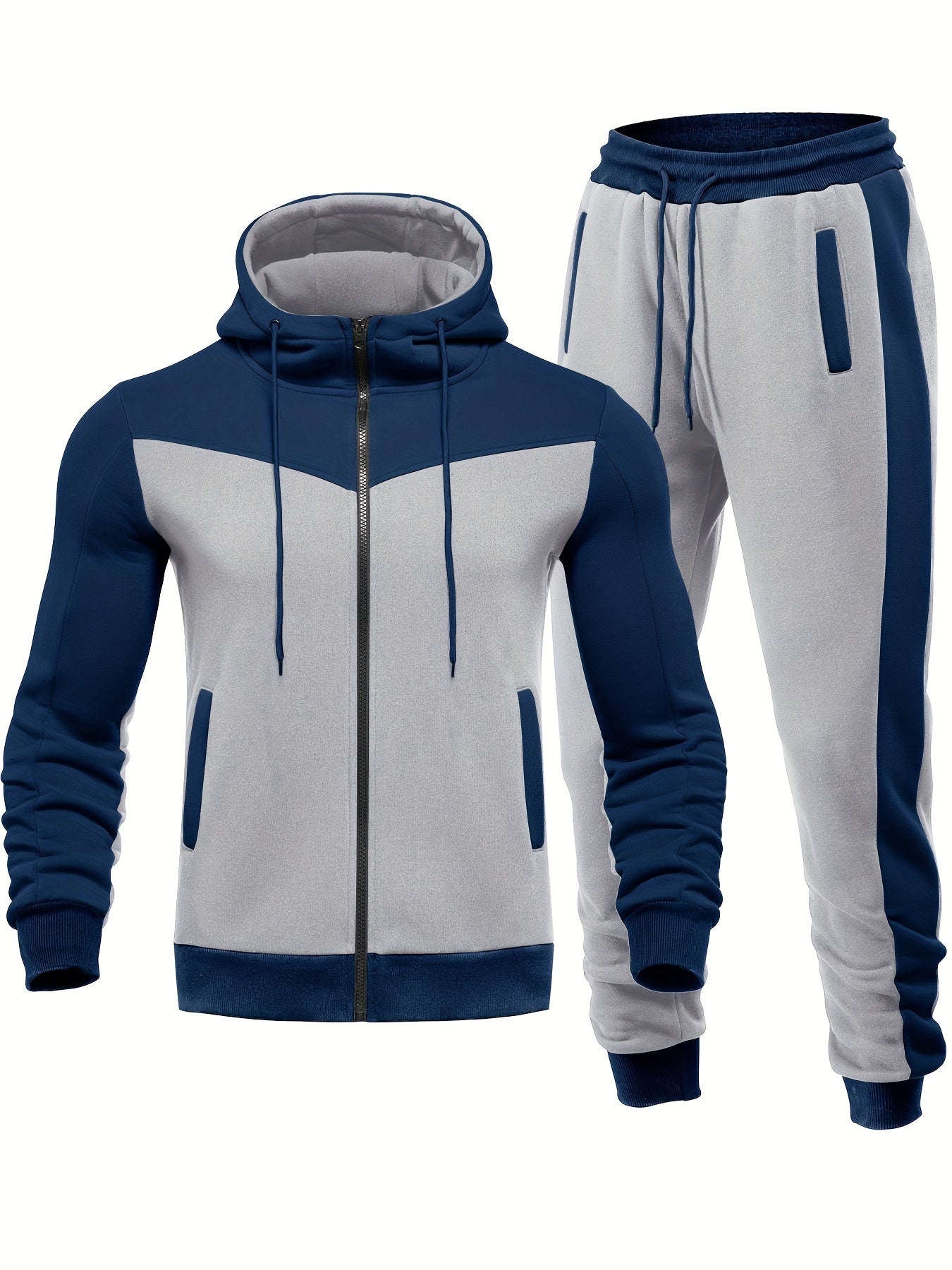 Relaxed Fit Mens Sport Tracksuit with Jacket and Trousers