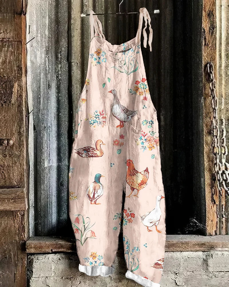 Summer Floral Print Women's Jumpsuit