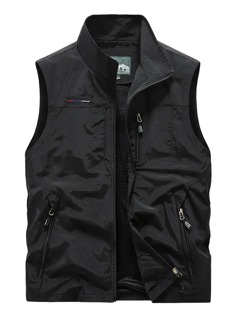 Men's Cargo Vest by Aristide with Zippered Pockets
