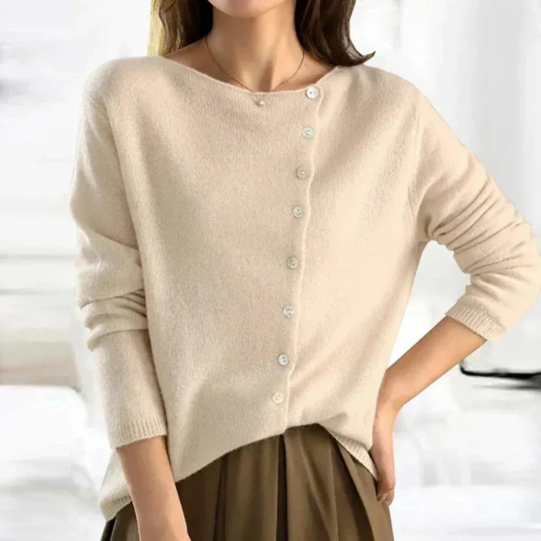 Cozy Women's Button Front Winter Sweater