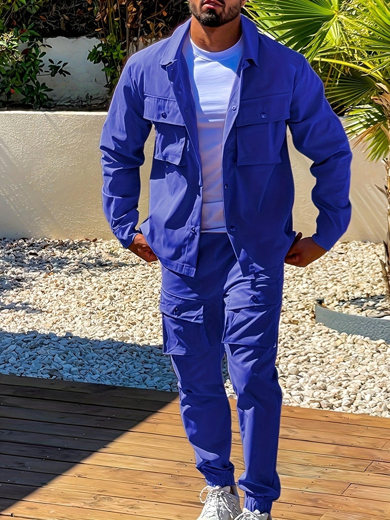 Comfy Men's Cotton Zip Up Tracksuit With Pockets
