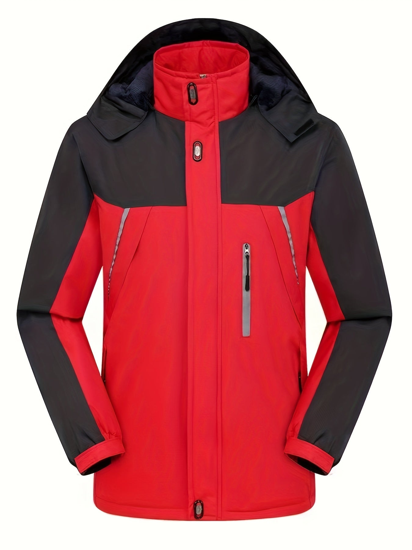 Insulated Waterproof Fleece Hooded Winter Coat For Men