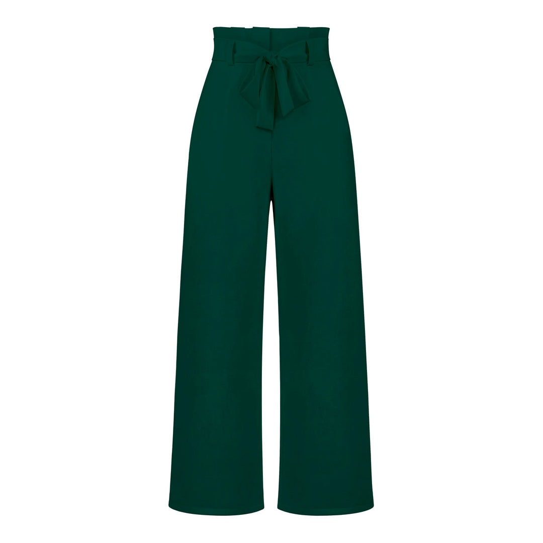 Tie Waist High-Waisted Trousers for women