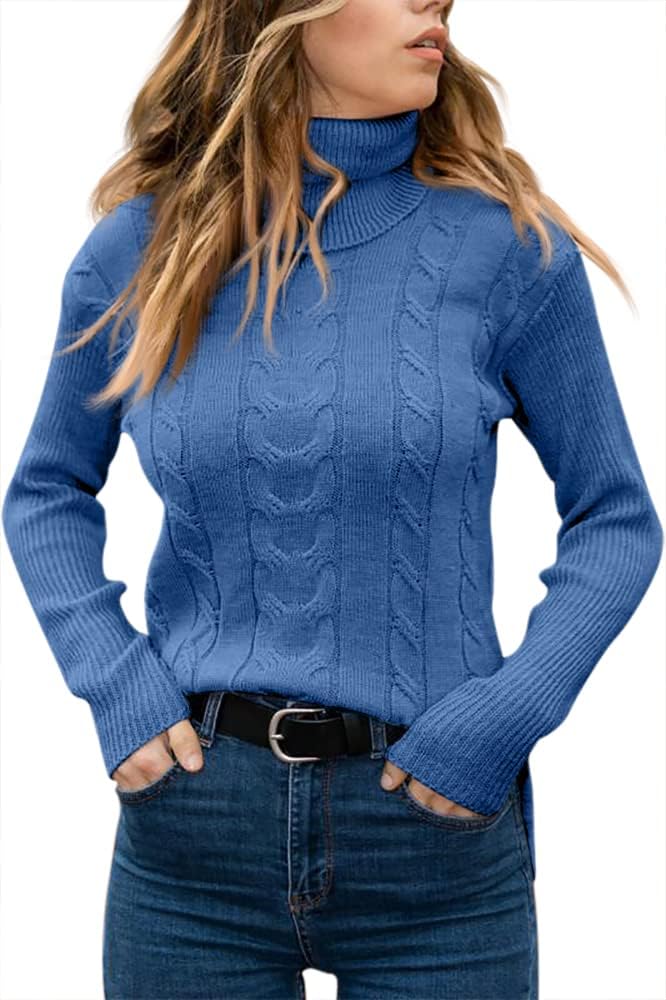Elegant Knitted Women's Turtleneck Sweater - Denise