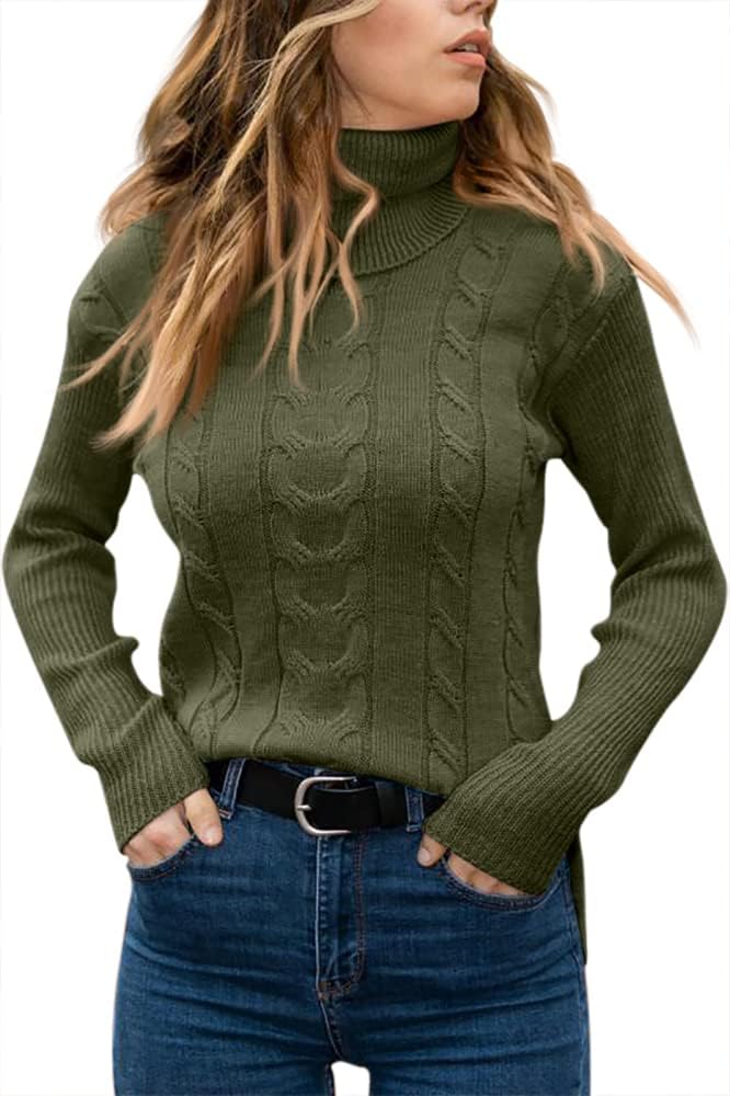 Elegant Knitted Women's Turtleneck Sweater - Denise