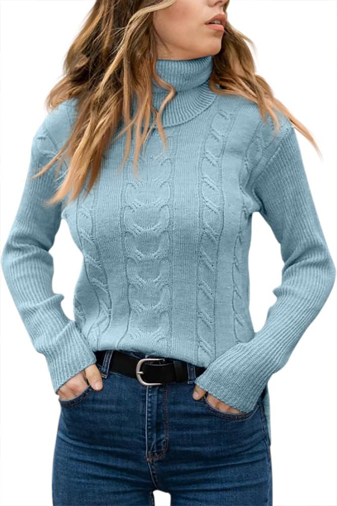 Elegant Knitted Women's Turtleneck Sweater - Denise