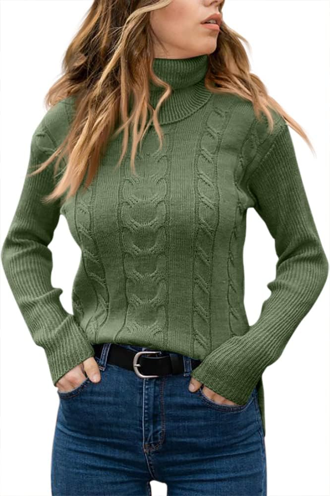 Elegant Knitted Women's Turtleneck Sweater - Denise