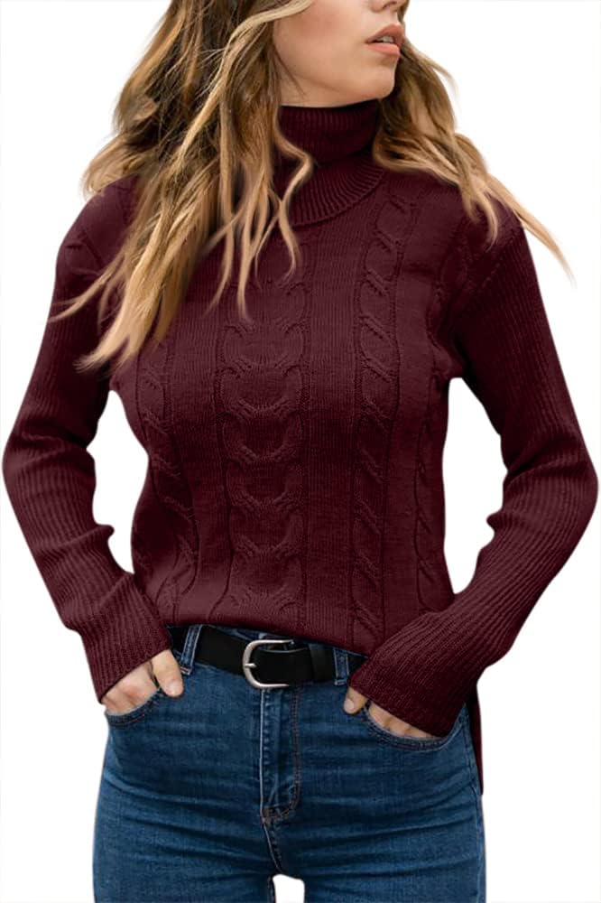 Elegant Knitted Women's Turtleneck Sweater - Denise