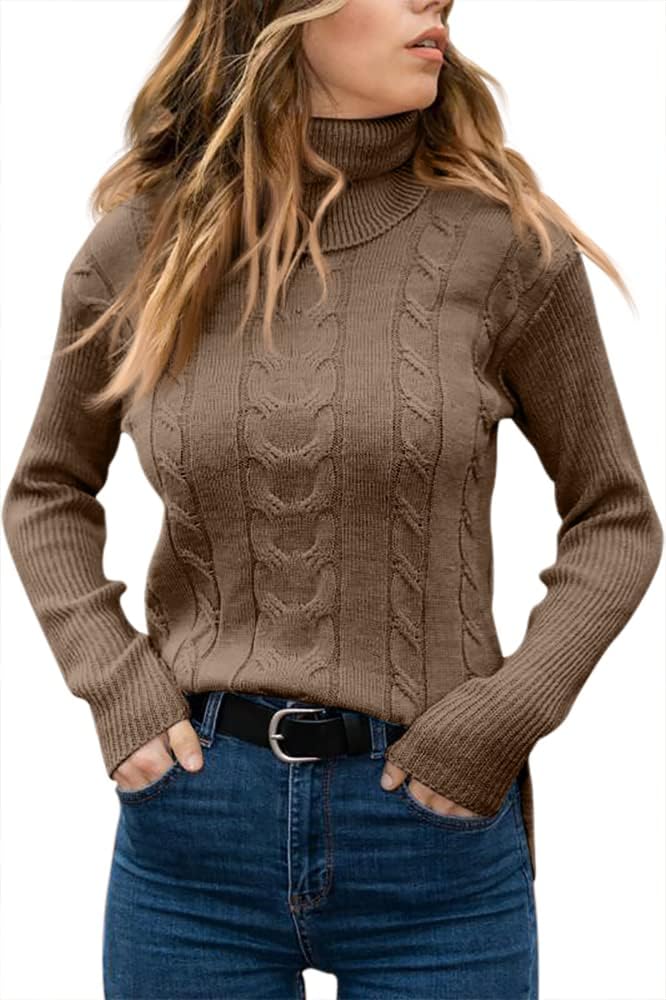 Elegant Knitted Women's Turtleneck Sweater - Denise