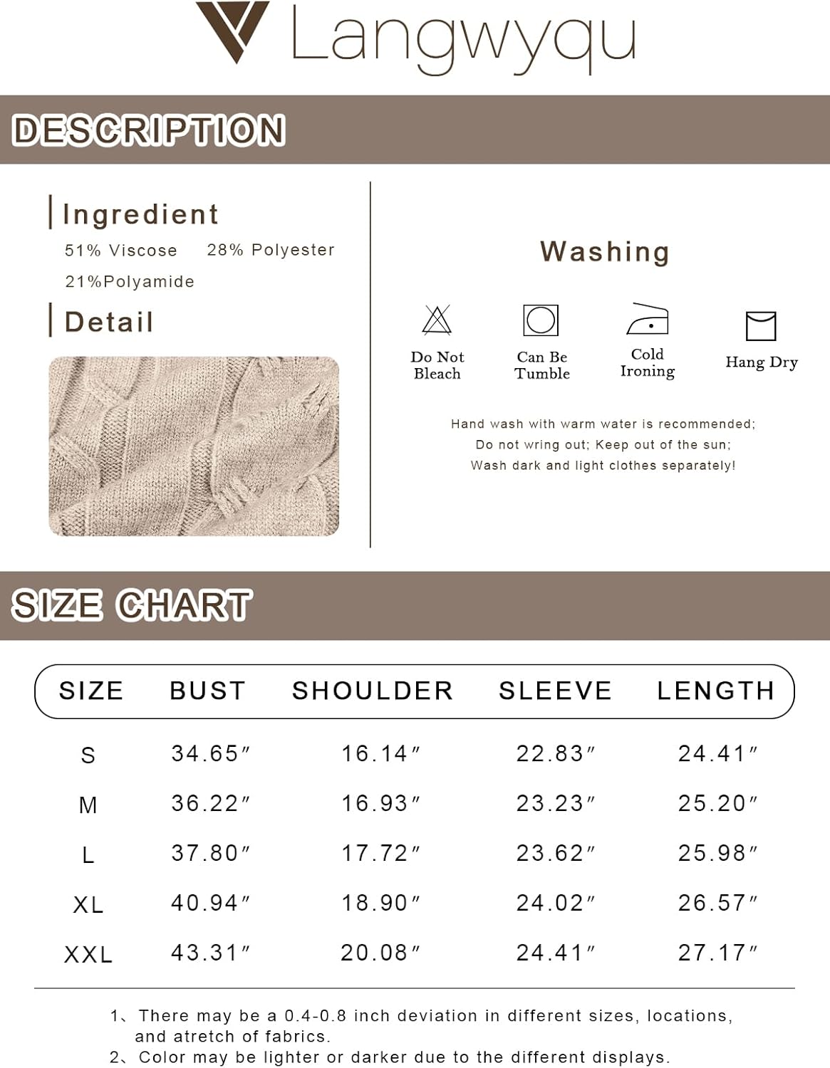 Elegant Knitted Women's Turtleneck Sweater - Denise
