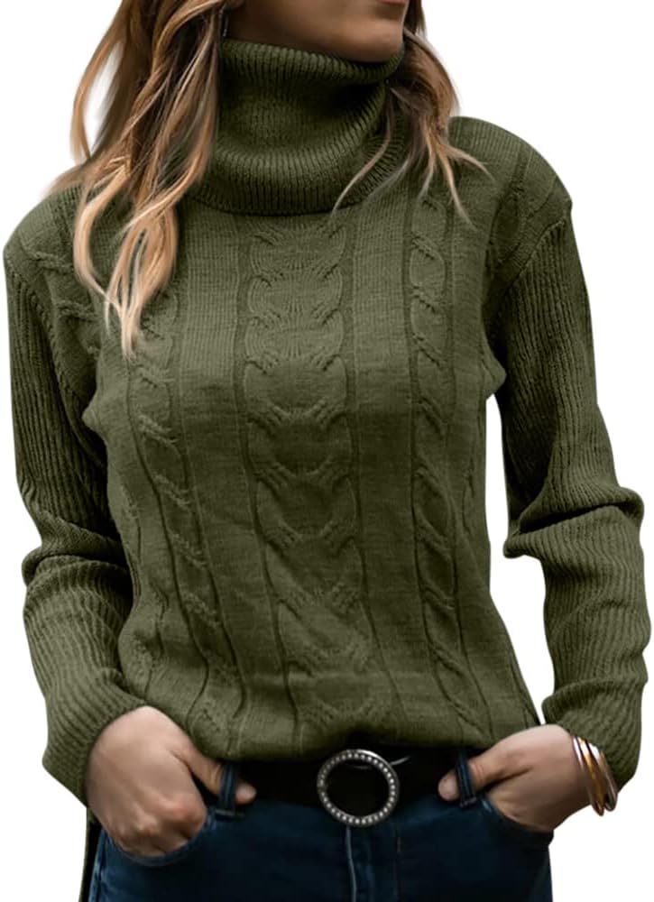 Elegant Knitted Women's Turtleneck Sweater - Denise