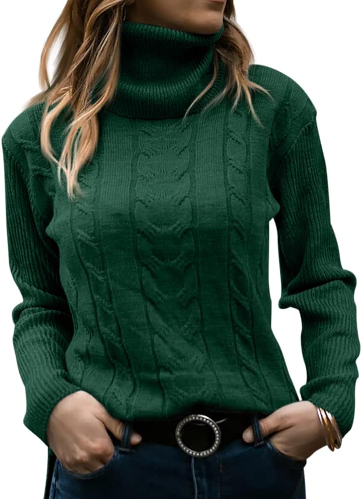 Elegant Knitted Women's Turtleneck Sweater - Denise