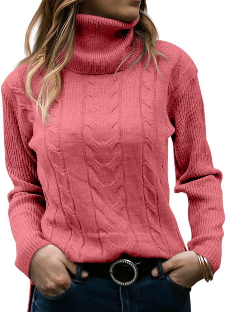 Elegant Knitted Women's Turtleneck Sweater - Denise