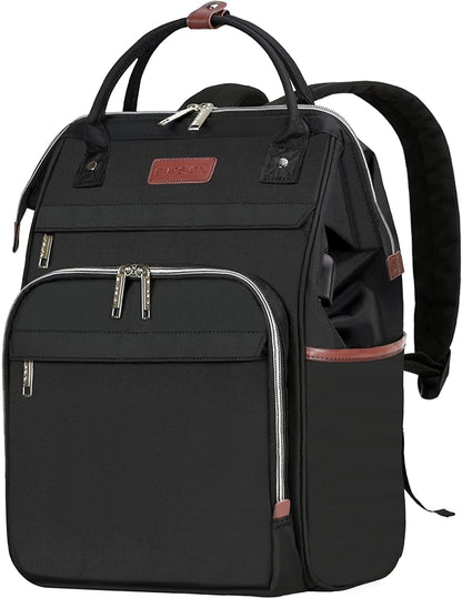 Water-Repellent Expandable Laptop Backpack with RFID Protection & USB Port