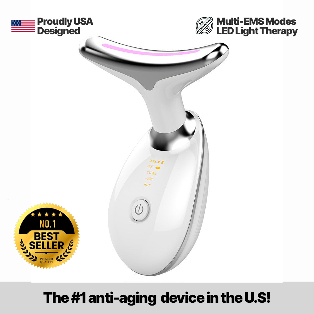 Anti Aging Red Light Face Massager for Wrinkle Reduction - BritishElegance