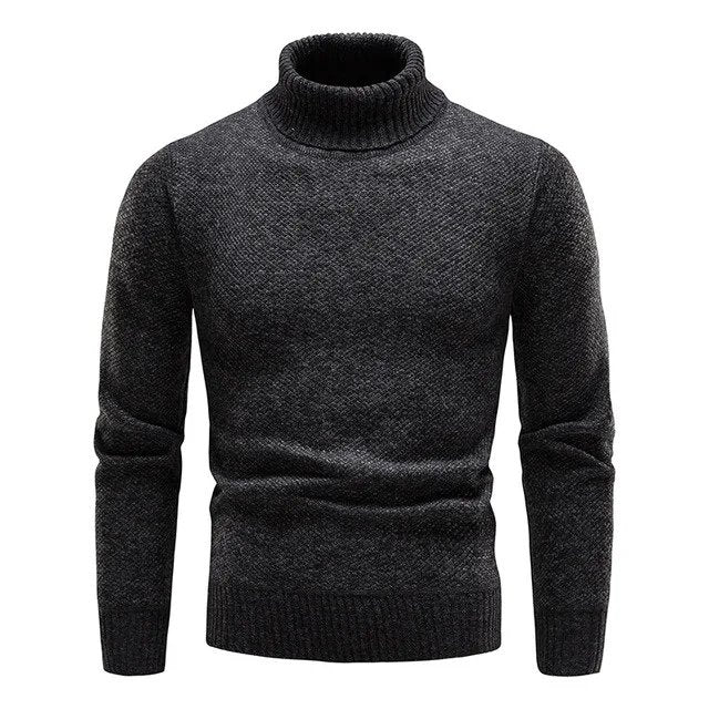Men’s Heathered Slim Fit Turtleneck Sweater