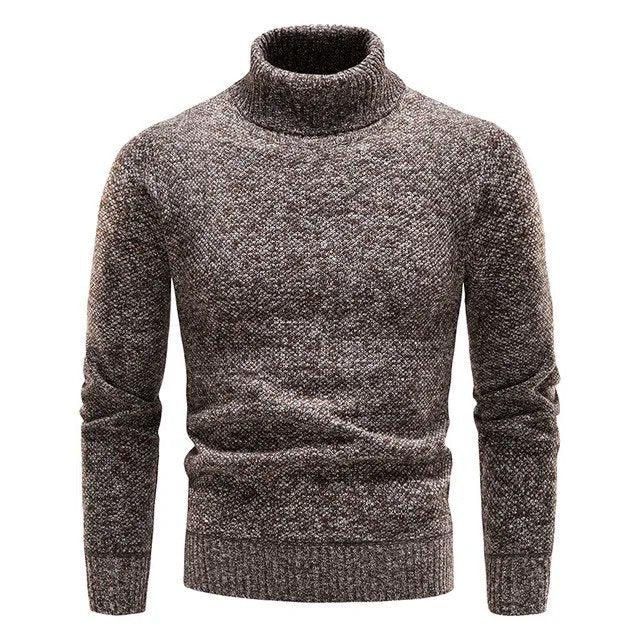 Men’s Heathered Slim Fit Turtleneck Sweater
