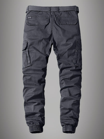 Premium Men’s Cargo Joggers – Embroidered Design with Multiple Pockets