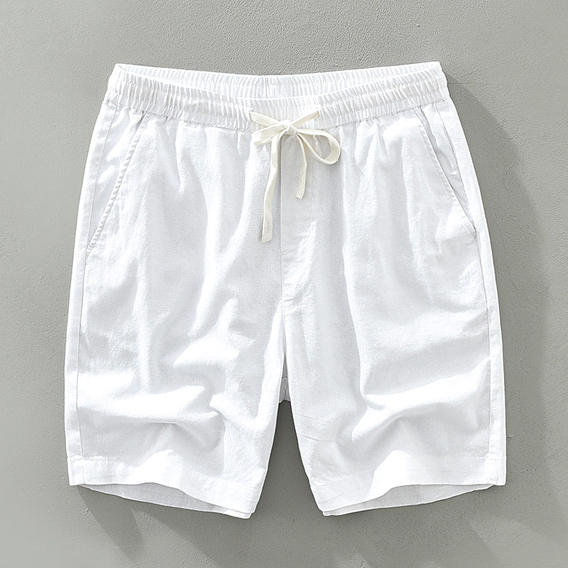 Relaxed Fit Mens Linen Beach Shorts