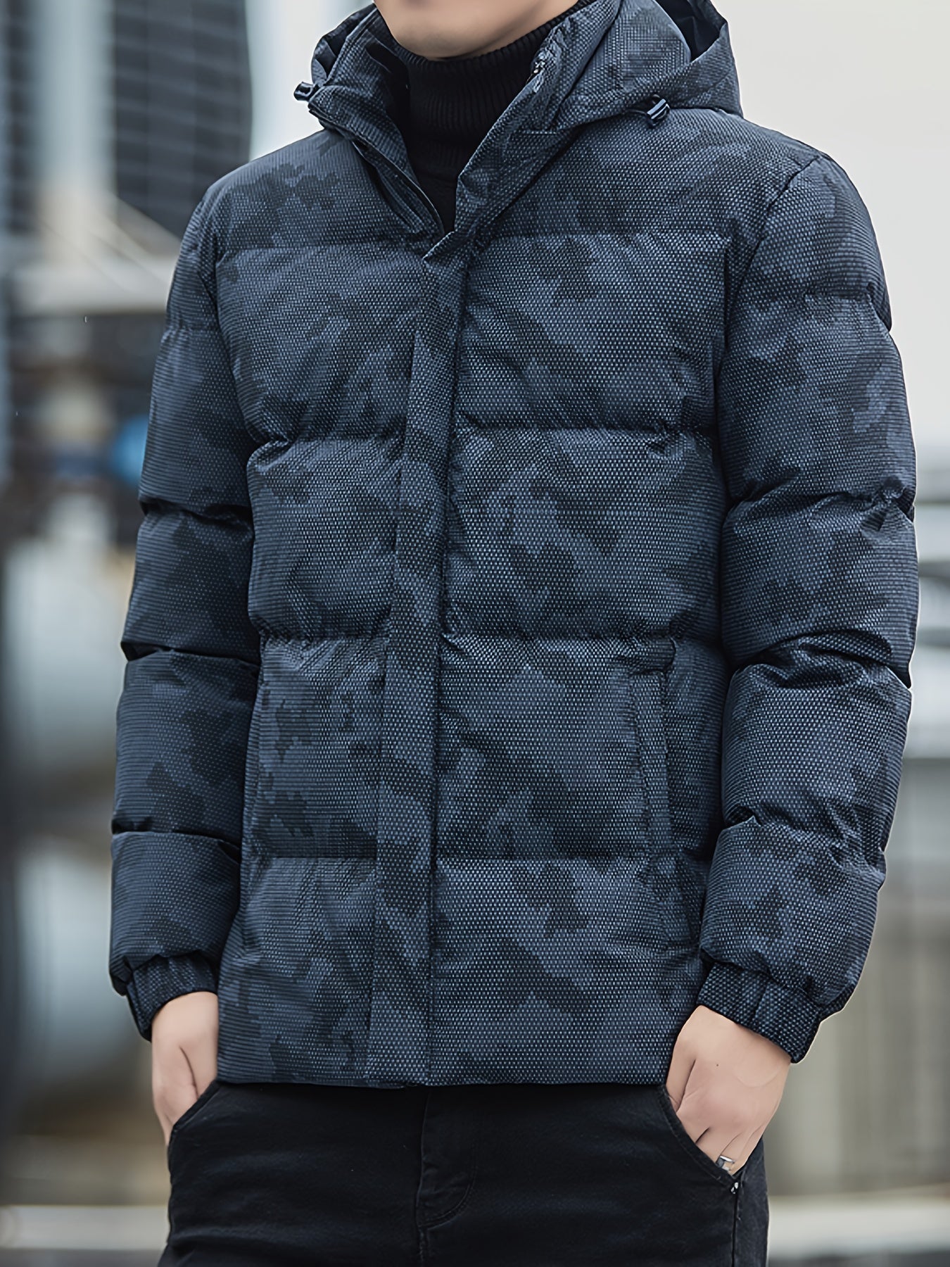 Warm Camouflage Hoodie Coat for Men - BritishElegance