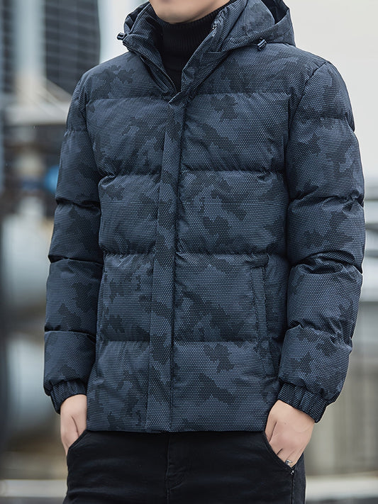 Warm Camouflage Hoodie Coat for Men - BritishElegance
