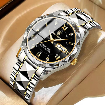 Waterproof Men's Sports Watch with Glow in Dark Face