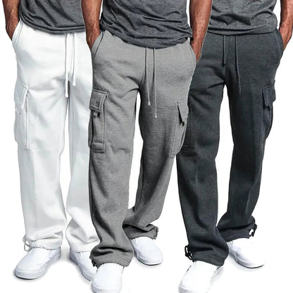 Ultra-comfortable men's cargo jogging trousers made from fleece