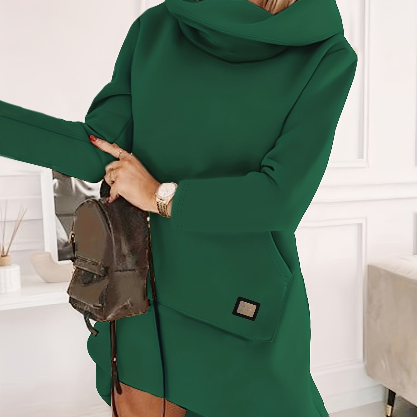 Classic Crew Neck Dress Sweatshirt